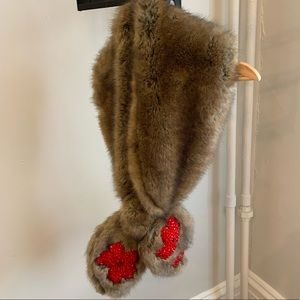 Simone Rocha faux fur scarf